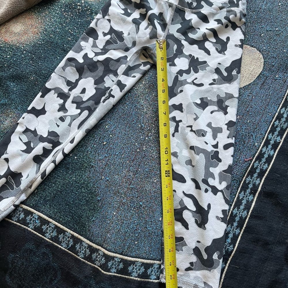 Evolution and Creation Black White Abstract Leggings SZ S High Waist Y2K Yoga - Picture 11 of 13